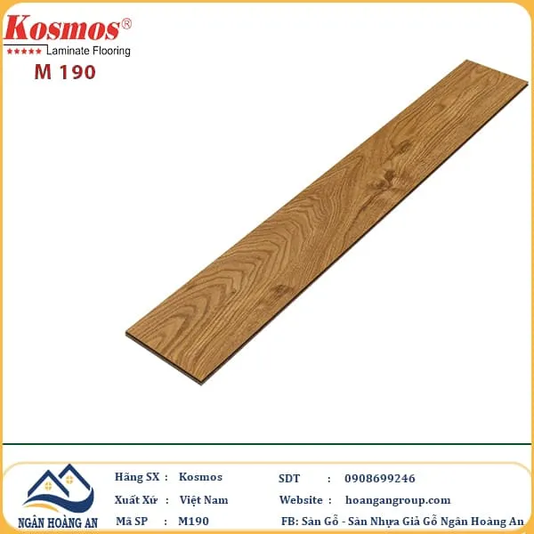 Sàn Gỗ Công Nghiệp KosMos Dày 8mm M190